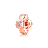 Spacer Rose Beads for Charms Bracelets - 925 Sterling Silver Jewelry