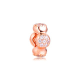 Spacer Rose Beads for Charms Bracelets - 925 Sterling Silver Jewelry