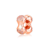 Spacer Rose Beads for Charms Bracelets - 925 Sterling Silver Jewelry
