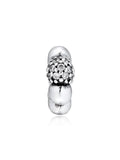925 Sterling Silver Polished & Pave Bead Spacer Beads for Charms Bracelets