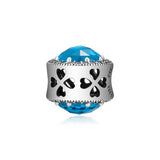 Radiant Rose Heart Beads with Sky CZ 925 Sterling-Silver Bracelet DIY Fits