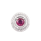 Red Sparkling Round Beads 925 Sterling Silver Jewelry