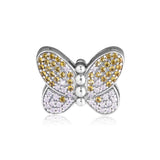 Sterling Silver Bedazzling Butterfly Clip Beads for Charms Bracelets