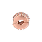 925 Sterling Silver Rose Ice Formation Clip Beads for Charms Bracelets