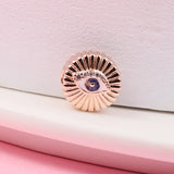 Rose Sparkling All-Seeing Eye Beads 925 Sterling Silver Charm Bracelet DIY Fits