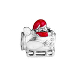 Santa in Space Beads 925 Sterling Silver Charms Bracelet Fits DIY