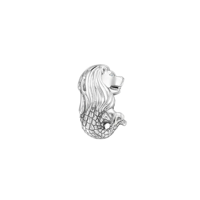 Singapore Exclusive Merlion Charm Beads 100% 925 Sterling-Silver-Jewelry