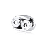Sparkling Cancer Zodiac Beads 925 Sterling Silver Jewelry