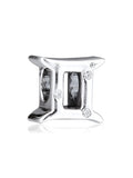 Sparkling Gemini Zodiac Beads 925 Sterling Silver Jewelry