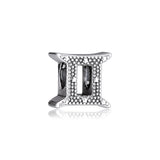 Sparkling Gemini Zodiac Beads 925 Sterling Silver Jewelry