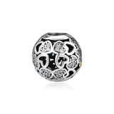 Sparkling Hearts Beads 925 Sterling Silver Charms Bracelets