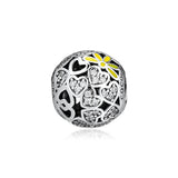 Sparkling Hearts Beads 925 Sterling Silver Charms Bracelets