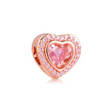 Sparkling Love Rose Beads 925 Sterling-Silver-Jewelry