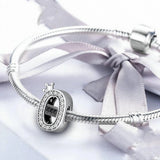 Sparkling Number 0 Bead for Charm Bracelets 925 Sterling Silver Jewelry