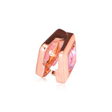Pink Square Clip Beads 925 Sterling Silver Jewelry