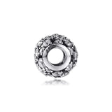 925 Sterling Silver Round Openwork Beads for Charms Bracelets