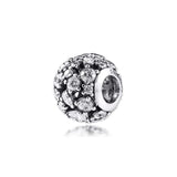 925 Sterling Silver Round Openwork Beads for Charms Bracelets