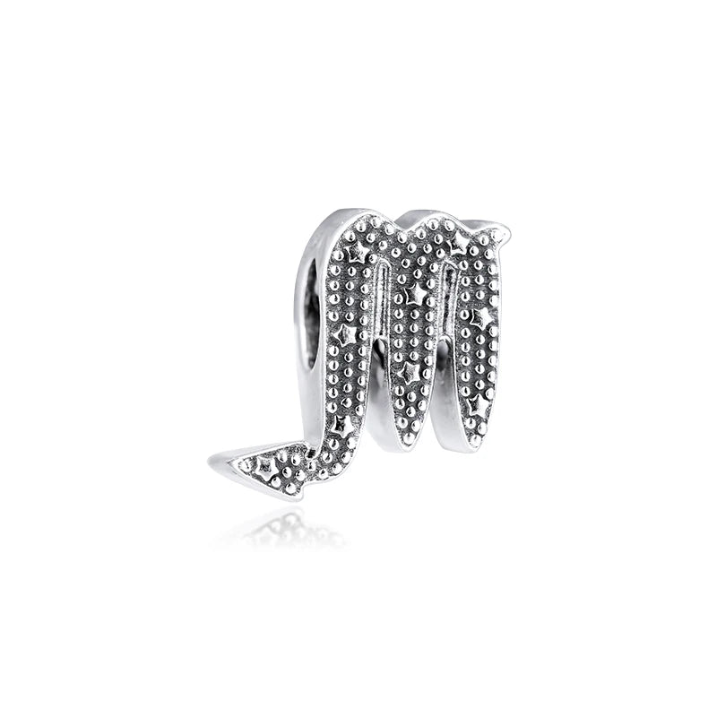 Sterling Silver Scorpio Zodiac Bead for Charm Bracelets