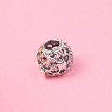 925 Sterling Silver Openwork Chain Padlock Charm Beads Bracelets