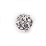 925 Sterling Silver Openwork Chain Padlock Charm Beads Bracelets
