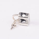 DIY Fits for Charms Padlock & Heart Key Beads Bracelets - 925 Sterling Silver