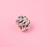 DIY Charm Bracelet Sea Aqua Circle Beads 925 Sterling Silver Jewelry