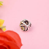 Spring Green Eternity Circle Beads Bracelet 925 Sterling Silver