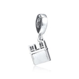925 Silver Notre Dame Charm Bead with CZ
