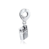 925 Silver Notre Dame Charm Bead with CZ