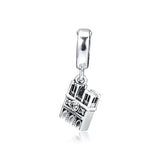 925 Silver Notre Dame Charm Bead with CZ
