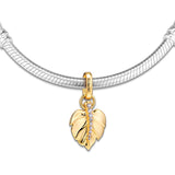 Europe Charms Bracelets 925 Sterling Silver Shining Leaf Beads
