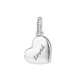 Asymmetric Heart of Love Beads 925 Sterling Silver Jewelry