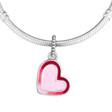 Asymmetric Heart of Love Beads 925 Sterling Silver Jewelry