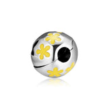 Europe Charms Bracelets Daisy Pave Clip Beads 925 Sterling Silver