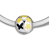 Europe Charms Bracelets Daisy Pave Clip Beads 925 Sterling Silver