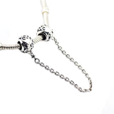 Enchanted Heart Safety Chain Bead 925 Sterling-Silver
