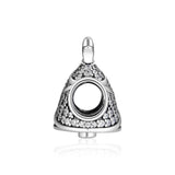 925 Silver Festive Tree Beads Clear CZ DIY Fits Europe Charms Bracelets