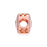 925 Sterling Silver Hearts on Hearts Rose Beads for Europe Charms Bracelets