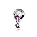 Hot Air Balloon Beads 925 Sterling Silver Fits Europe Charms Bracelets DIY