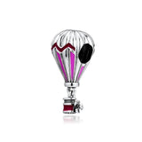 Hot Air Balloon Beads 925 Sterling Silver Fits Europe Charms Bracelets DIY