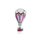 Hot Air Balloon Beads 925 Sterling Silver Fits Europe Charms Bracelets DIY