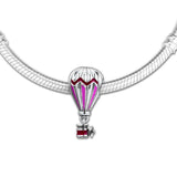 Hot Air Balloon Beads 925 Sterling Silver Fits Europe Charms Bracelets DIY