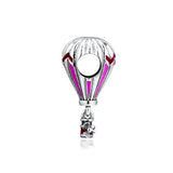 Hot Air Balloon Beads 925 Sterling Silver Fits Europe Charms Bracelets DIY