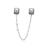 Europe Charms Bracelet Safety Chain Beads 925 Sterling Silver Jewelry
