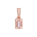 Luminous Ice Rose Beads with Clear CZ 925 Sterling Silver Jewelry