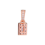 Luminous Ice Rose Beads with Clear CZ 925 Sterling Silver Jewelry