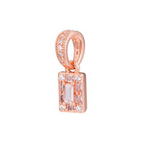 Luminous Ice Rose Beads with Clear CZ 925 Sterling Silver Jewelry