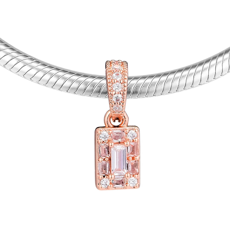 Luminous Ice Rose Beads with Clear CZ 925 Sterling Silver Jewelry