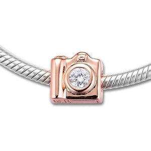 925 Silver Rose Snapshots Beads Jewelry for Europe Charms Bracelets