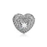 925 Silver Star in My Heart Clip Beads Jewelry